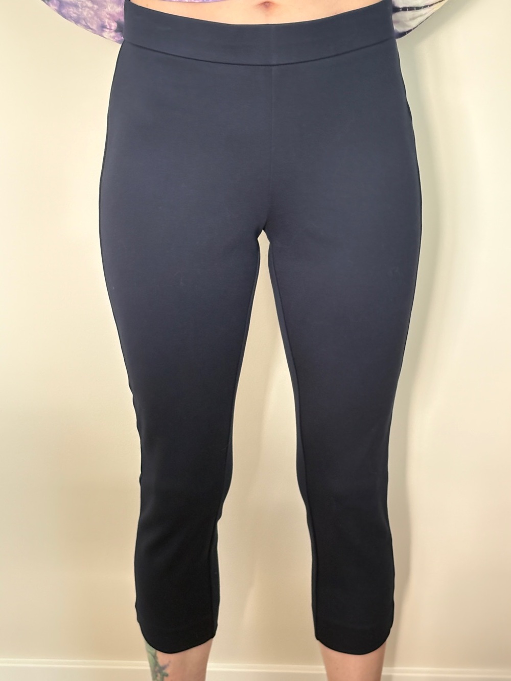 J. Crew “Pixie” cropped navy stretch pant size medium New with tags